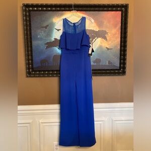 Adrianna Papell Sleeveless Lace Yoke Jumpsuit NWOT